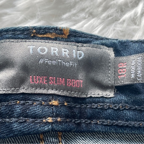 Torrid Mid Rise Lux Slim Boot Cut Jeans - Picture 3 of 9